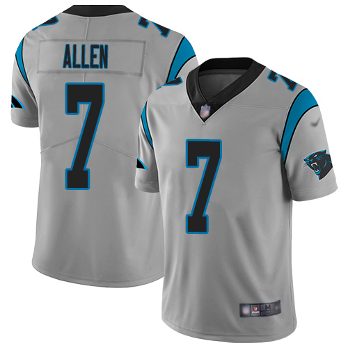 Carolina Panthers Limited Silver Youth Kyle Allen Jersey NFL Football #7 Inverted Legend->youth nfl jersey->Youth Jersey